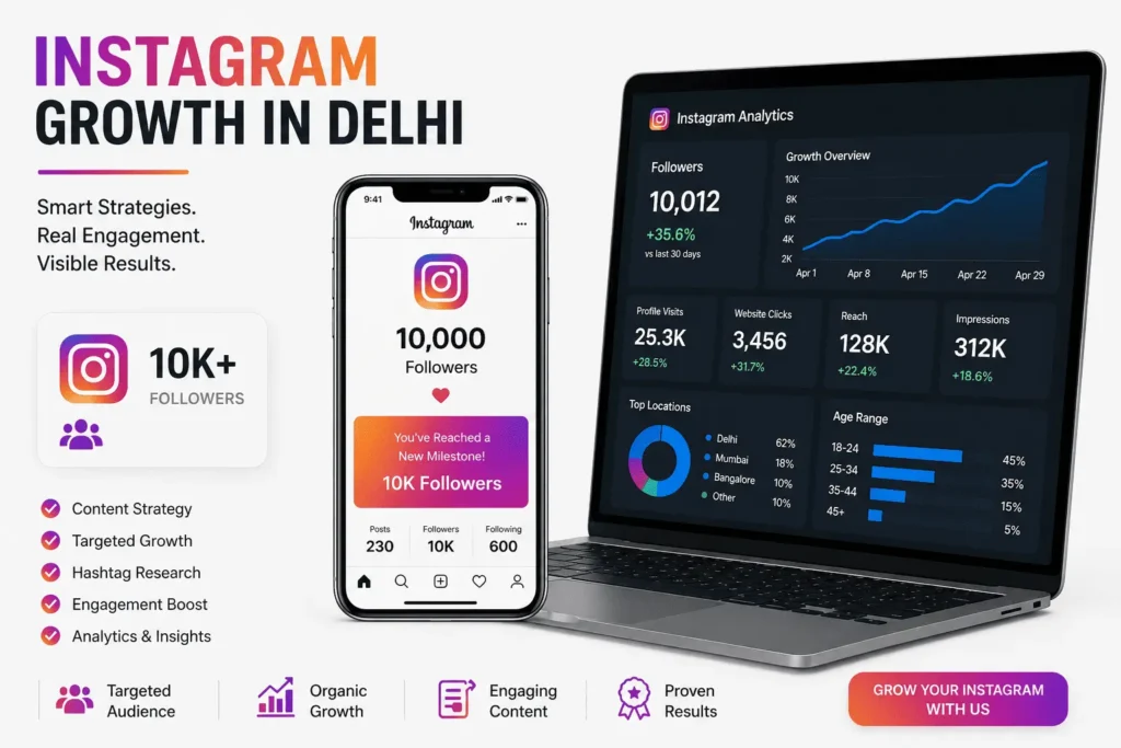 Instagram growth in Delhi